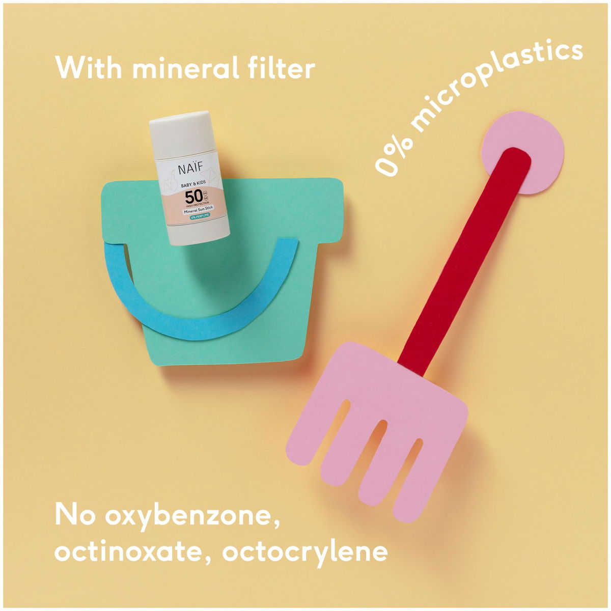 NAÏFNAÏF   Mineralischer Sonnenschutzstick SPF50 Baby und Kids