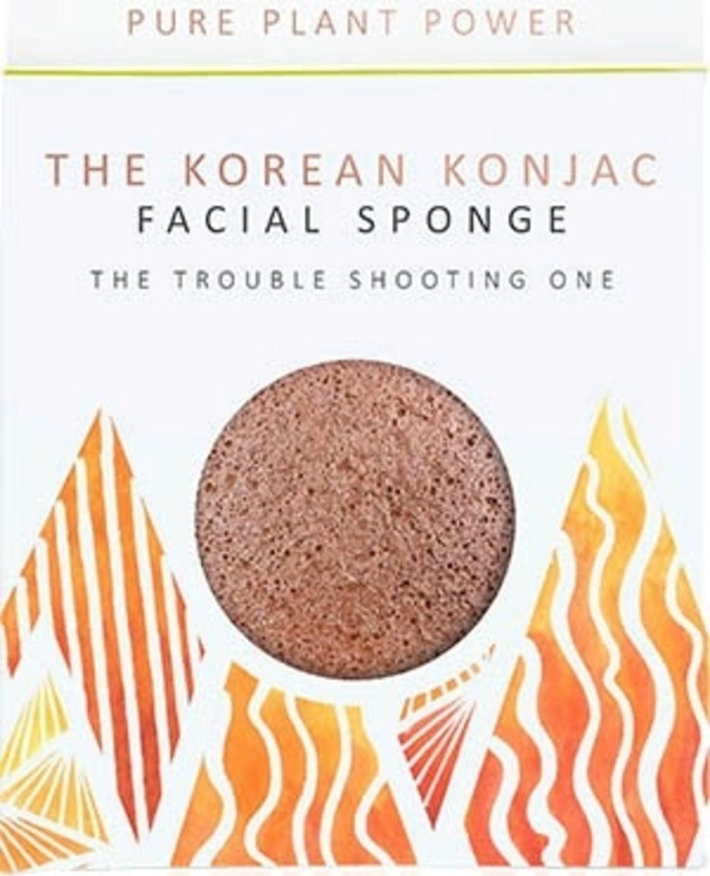The Konjac Sponge Company  The Elements Fire with Purifying Volcanic Scoria Full Size Facial Sponge