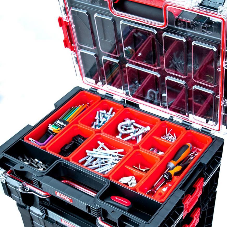 PROREGAL QBRICK Assortimentsdoos Pro HxBxD 36 x 45 x 8 cm 6 liter Met deksel Handvat met klemsluitingen Zwart