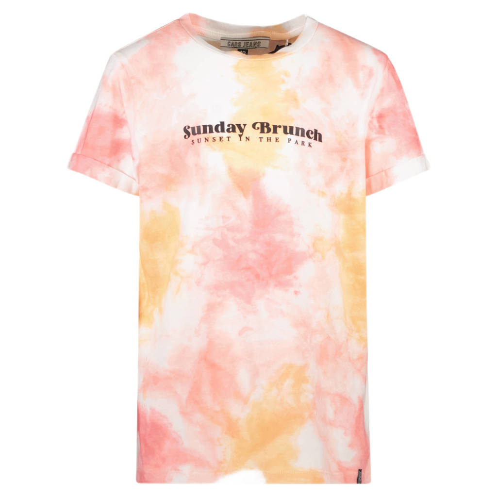 Cars tie-dye T-shirt PRANOU oranje