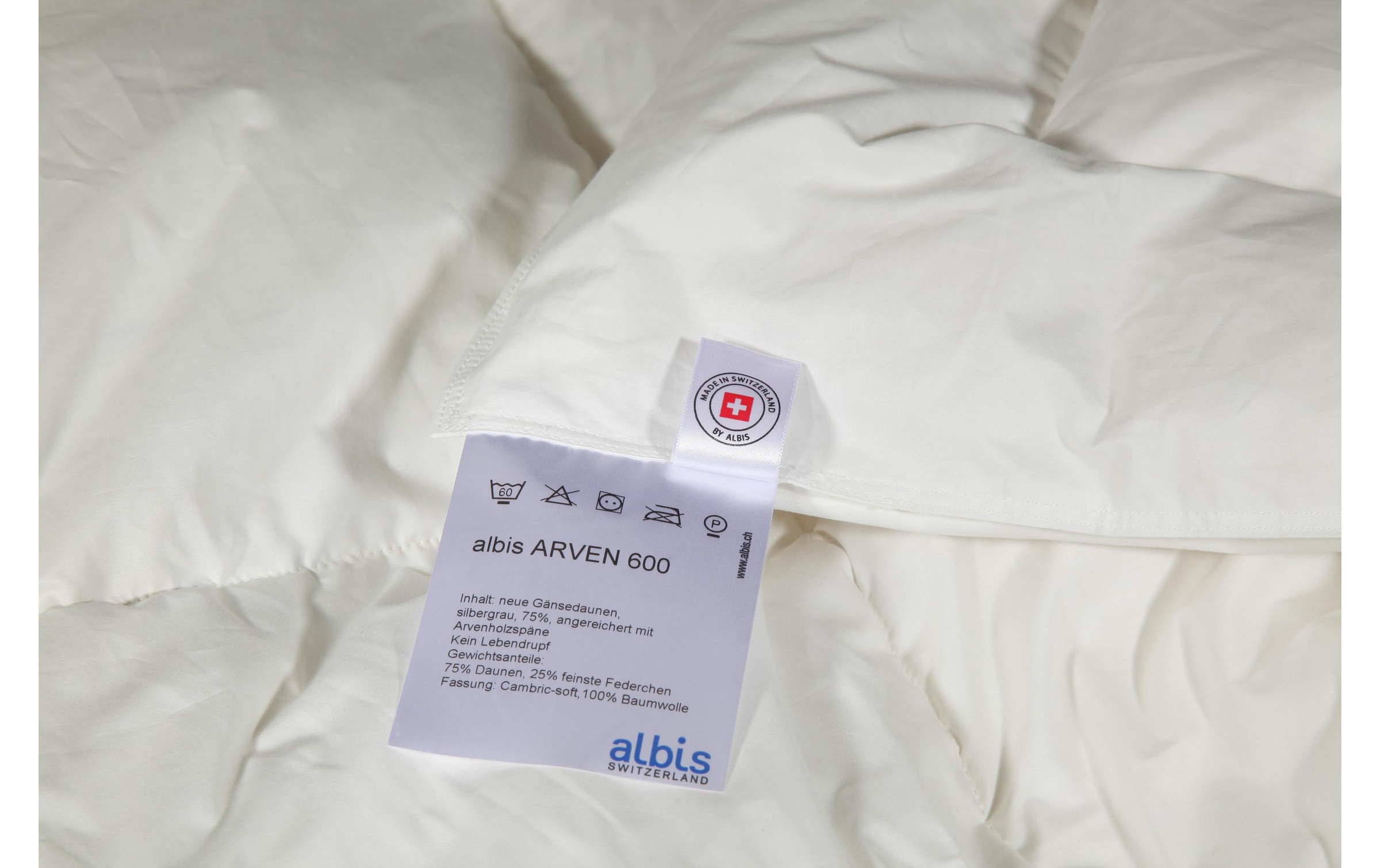 Albis Switzerland 4-Jahreszeitenbett »Arven 600« 4-Jahreszeiten Füllung DaunenArvenholzspaeneFedern Bezug Baumwolle 1 Stk. tlg.