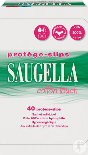 Saugella Cotton Touch Protège-Slips Hypoallergénique Et Doux 40 Pièces