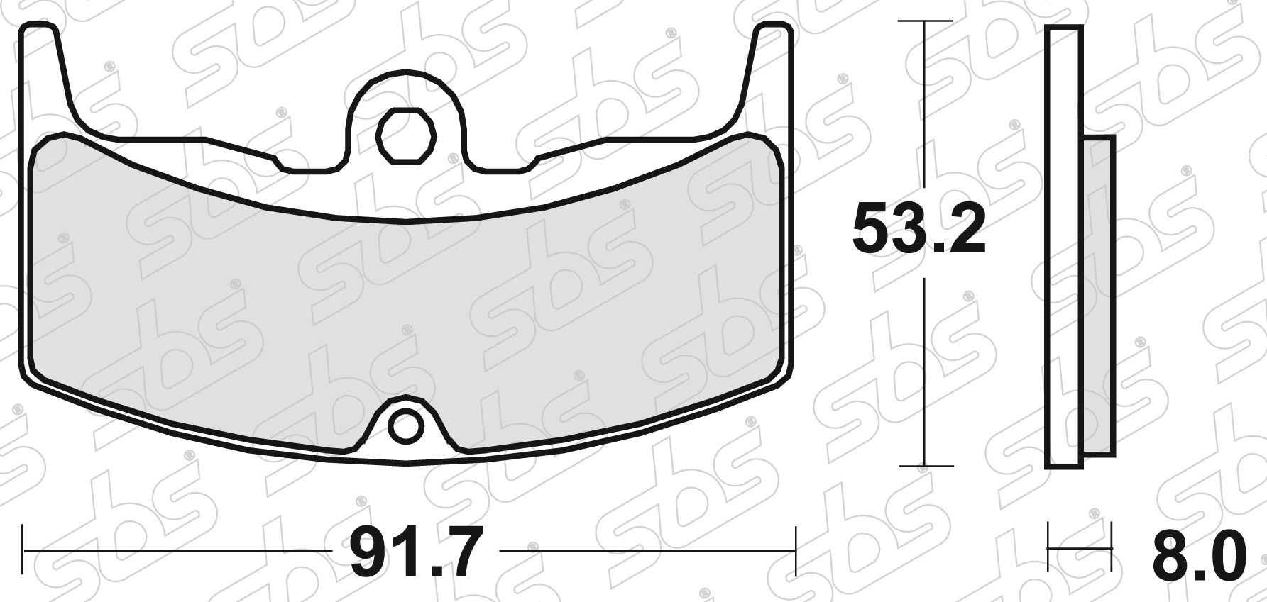 SBS - Plaquettes de frein 552 HF