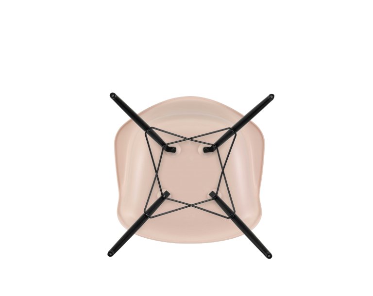 Vitra Eames DAW stoel zwart esdoorn onderstel, Poppy Red