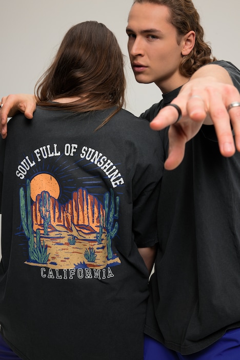 T-Shirt, oversized, Print, Rundhals, Halbarm, Unisex