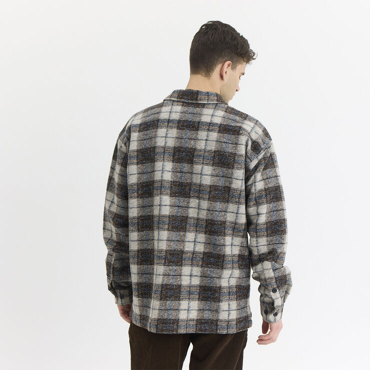 By Garment Makers Lennox Wool Overshirt Timber - Recycled Sand
