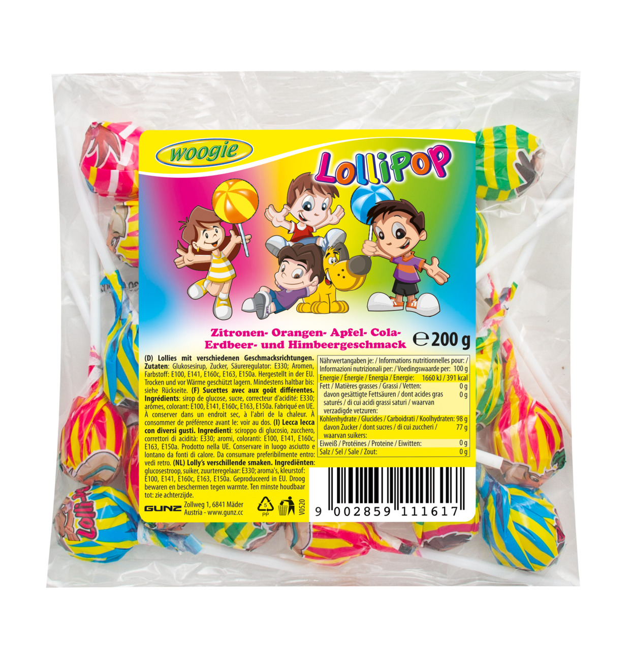 Lollipop Lutscher Mischung 200g MHD:30.4.26