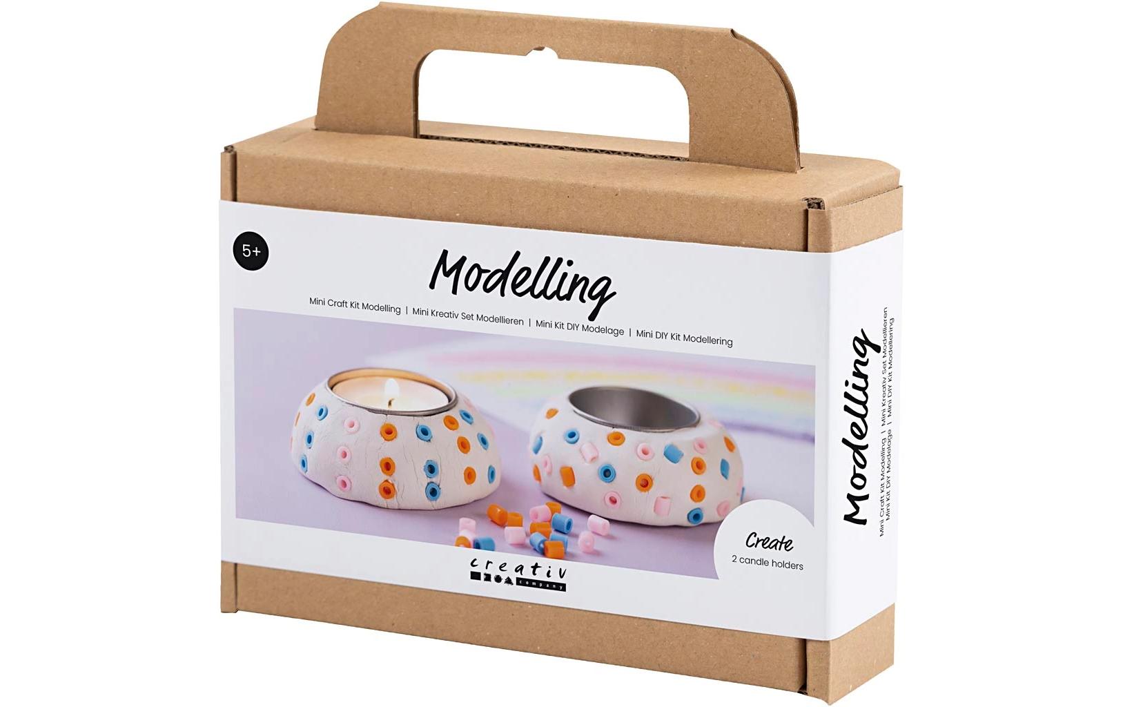 Bastelset Modellieren Teelichthalter MehrfarbigMini Kreativ Set