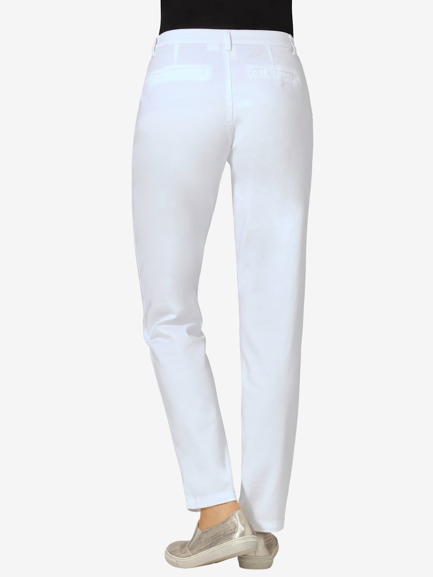 Pantalon chino femme en coton extensible