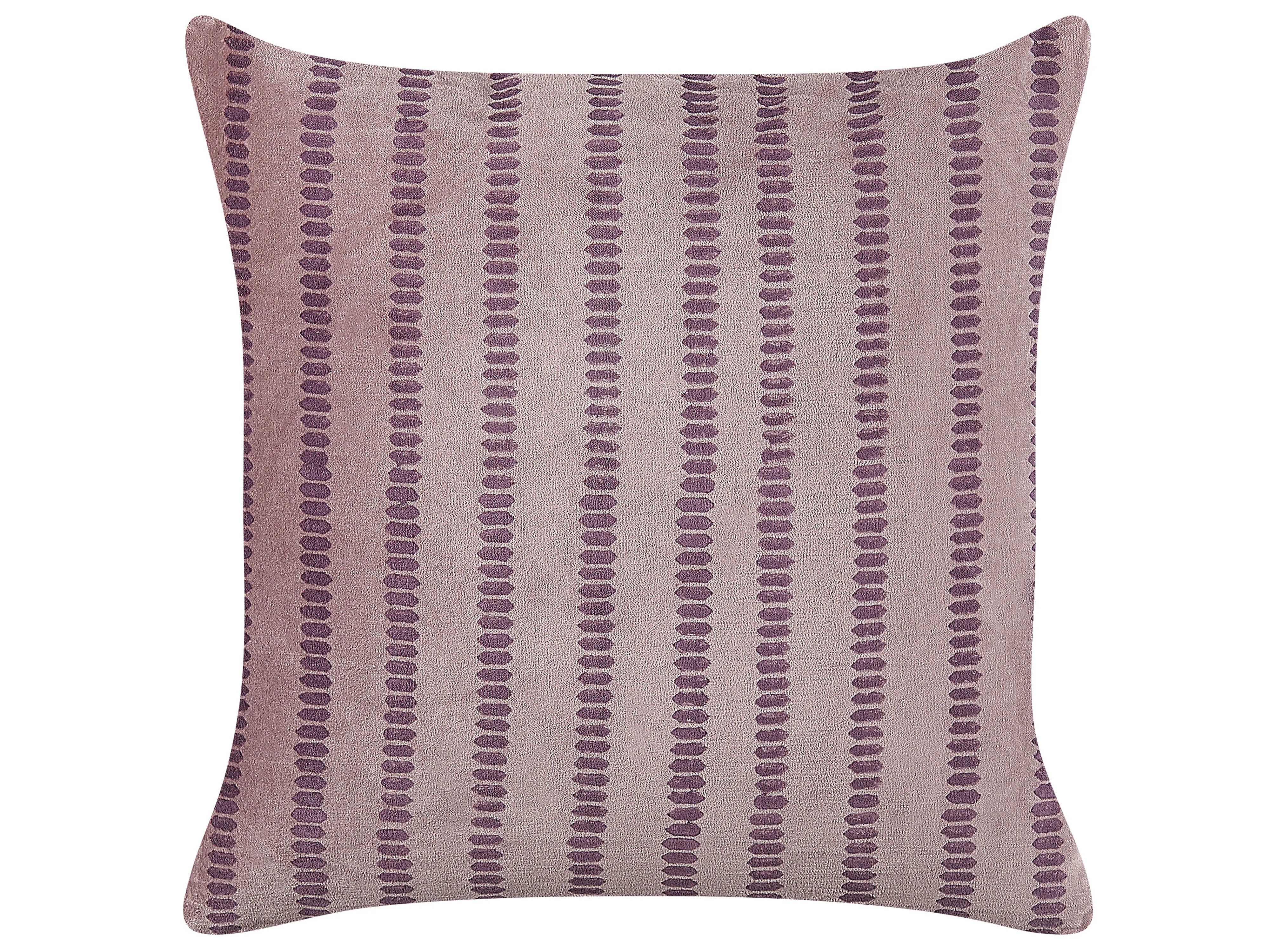 Set van 2 sierkussens AGAPANTHUS Fluweel 45 x 45 cm Roze gestreept