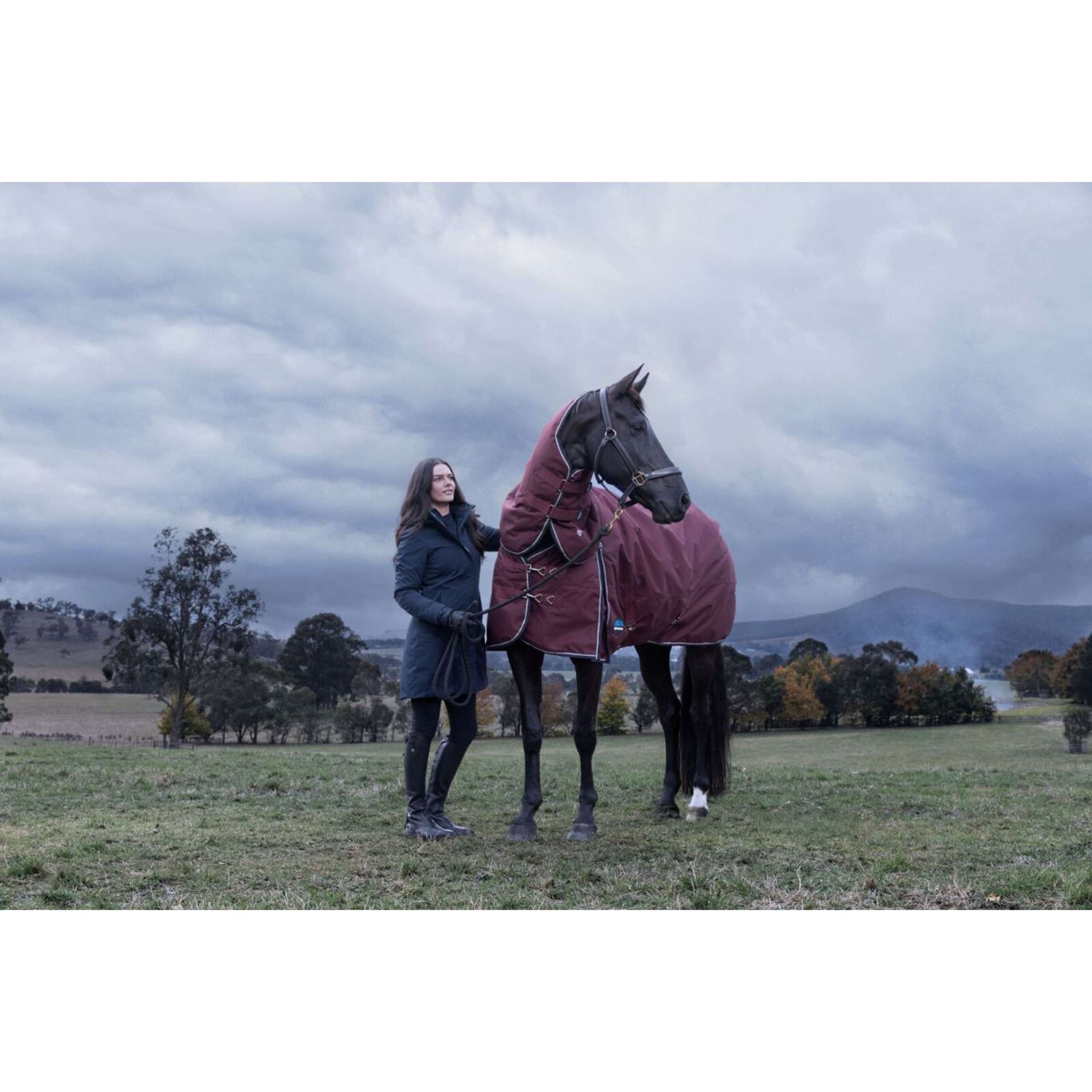 WeatherBeeta ComFiTec Essential Turnout Detach-A-Neck 220g Burgundy/Na