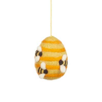 Beehive felt decoration