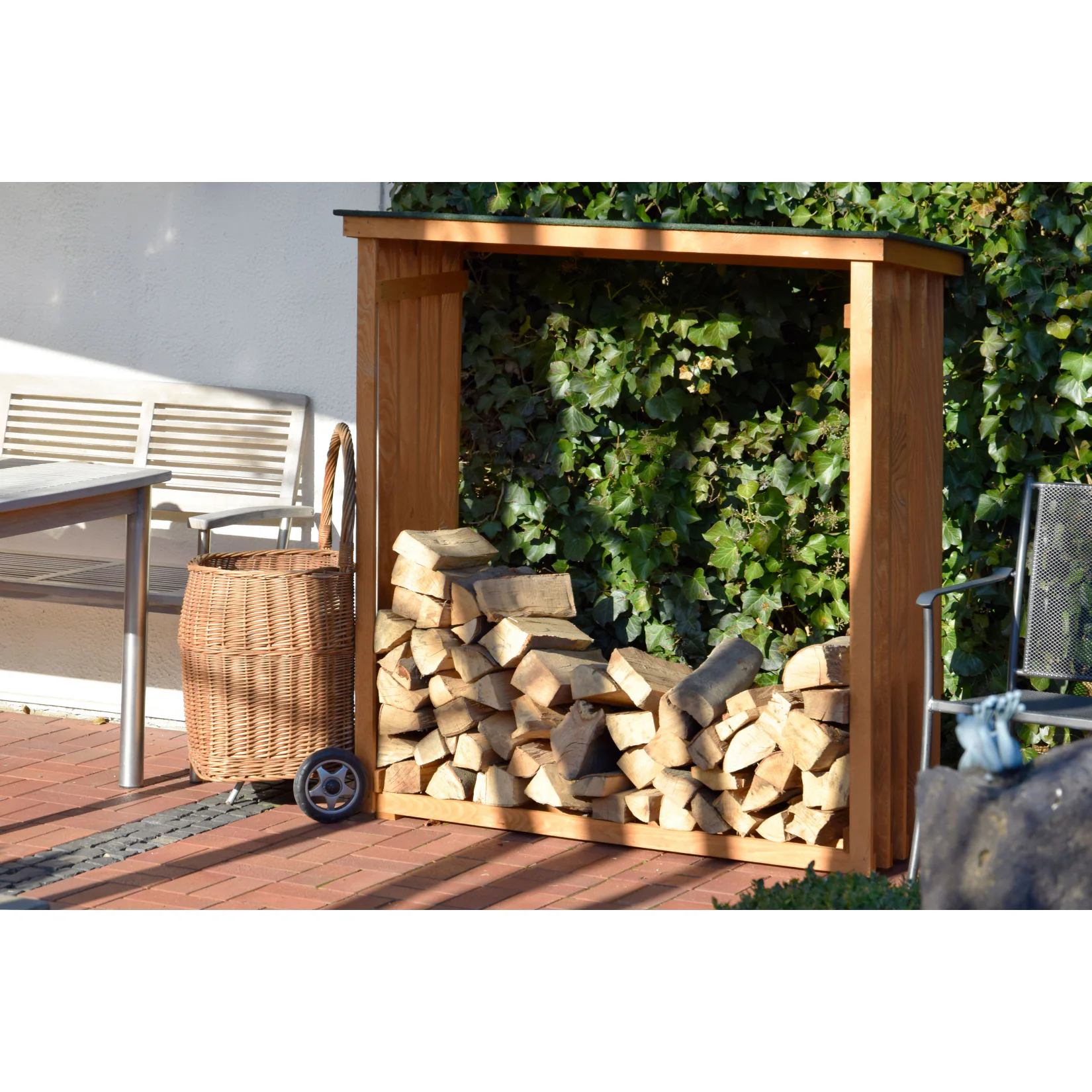 Dobar 56090e Kaminholzregal XL, 140x50x143cm