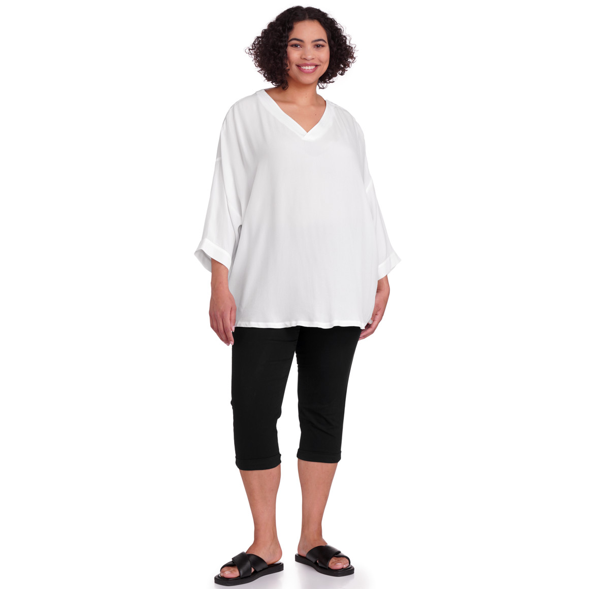 Gina Benotti Damen Bluse aus Viskose weiss