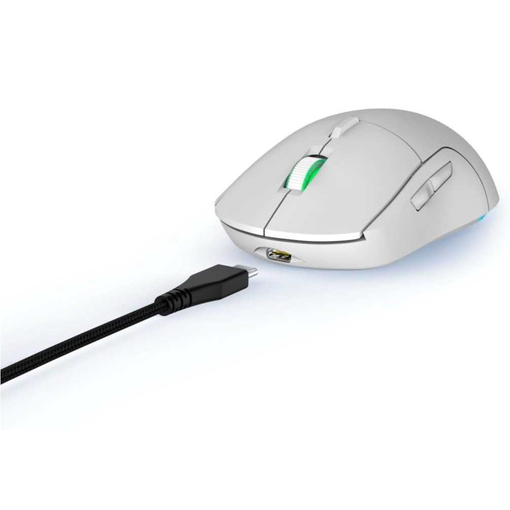 Reaper 250 kabelgebundene USB Gaming Maus mit 6200 DPI / Rainbow LED / 6 programmierbaren Tasten (00217837) - Weiss