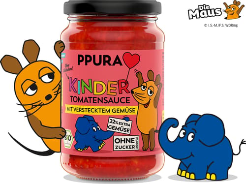 PPURA BIO Sugo KINDER-Tomatensauce mit verstecktem Gemüse