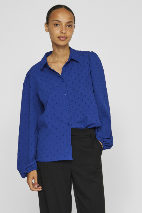 Vila blauwe dames blouse