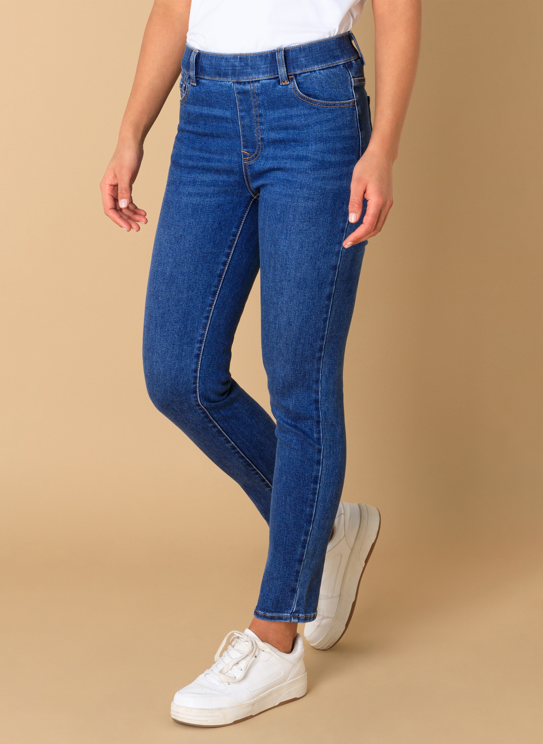 Base Level Jeggings »Anabel«  in blauer Waschung und mit Stretch