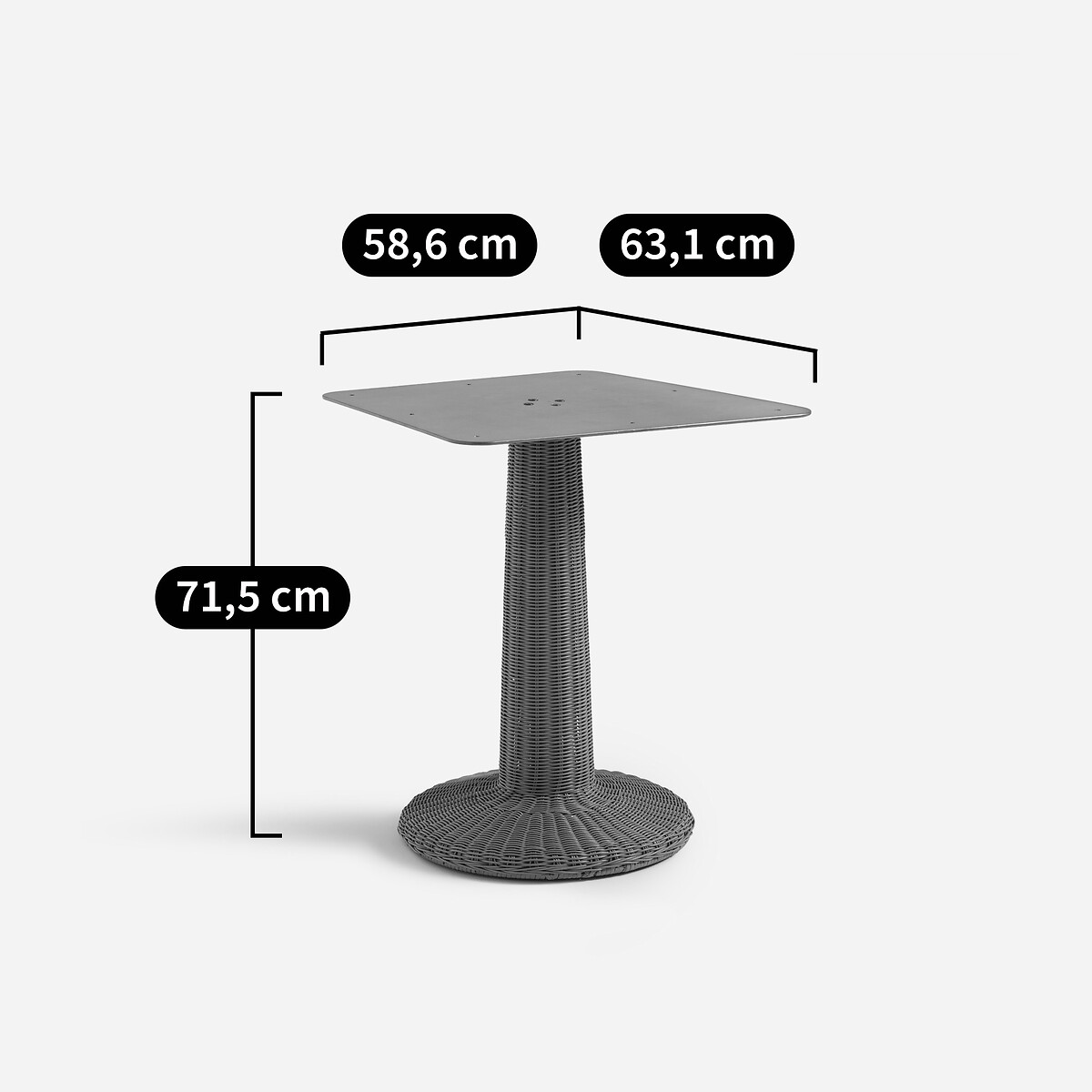 OTTO STUDIO PARA AM.PM<br>Base da mesa em rattan sintético, Break