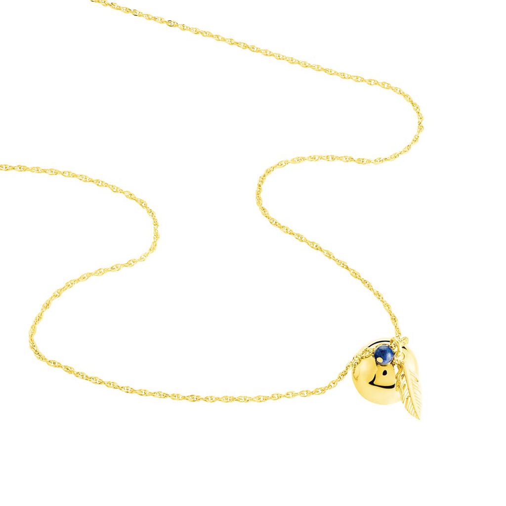 Collier My Bola Acier Jaune Aventurine