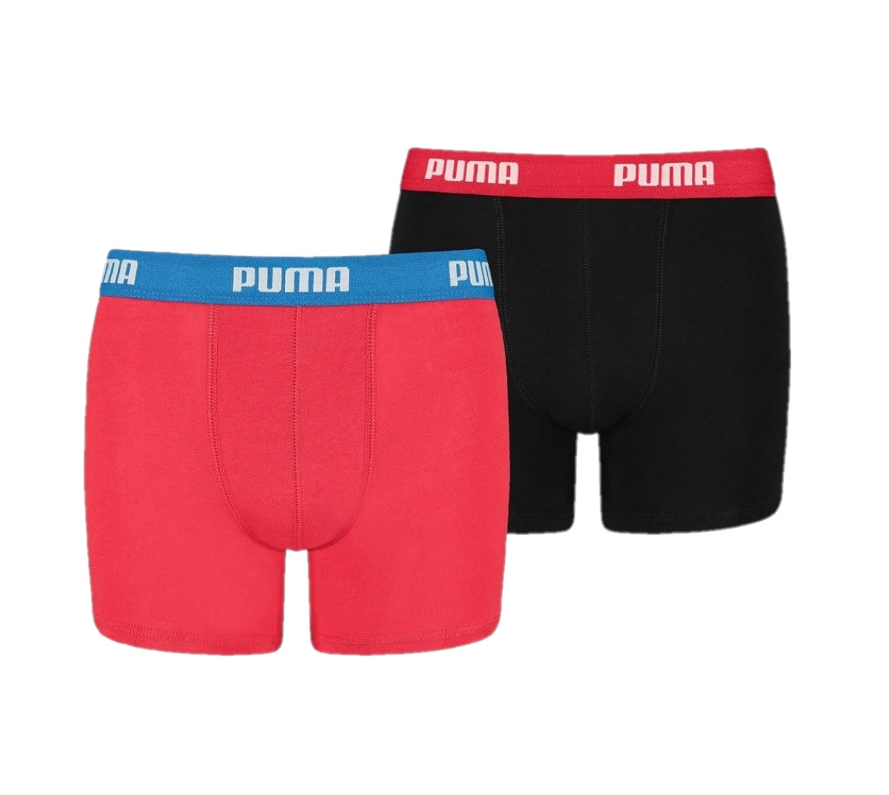 Puma Basic Boxershort 4-Pack KIDS Rood/Zwart