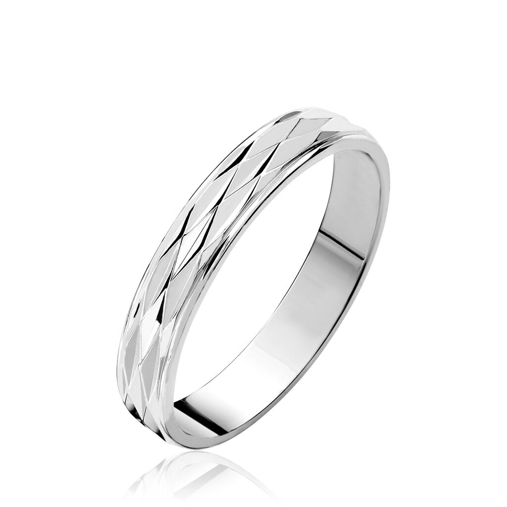 Alliance Harmonia Facetee Demi Jonc Classique Or Blanc