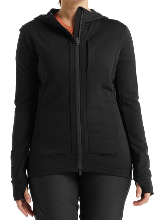Quantum III LS Zip Hood Women uldtrøje