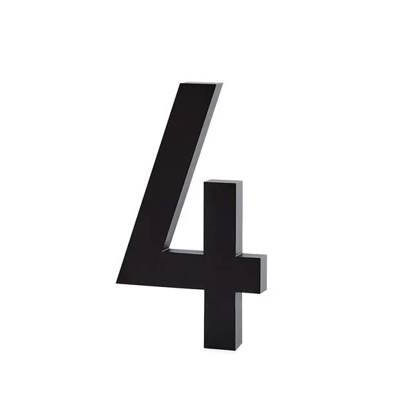 Design Letters  Alu husnummer, sort - H: 5 cm. - Vælg tal