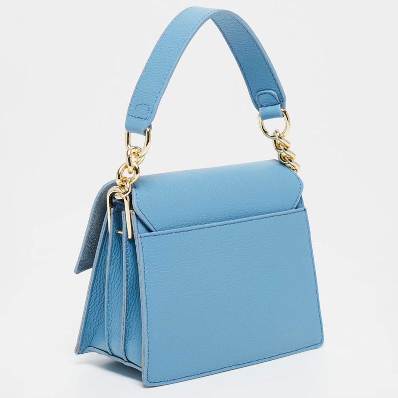 Christian Laurier Sac bandoulière en Cuir Adriana bleu ciel - 21.5x16x10 cm