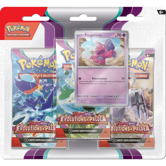 Pack 3 boosters Pokémon Ecarlate et Violet - Evolution à Paldea