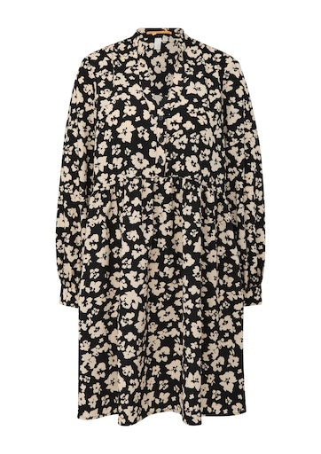 QS Druckkleid mit kleinem Stehkragen