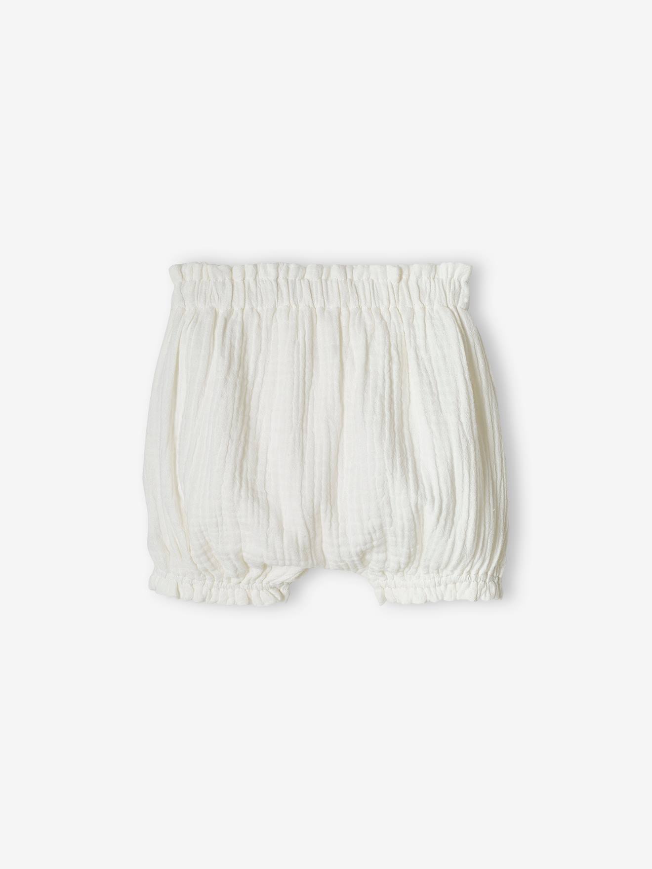Lote com 2 calcinhas de chiffon de algodão coral para bebê