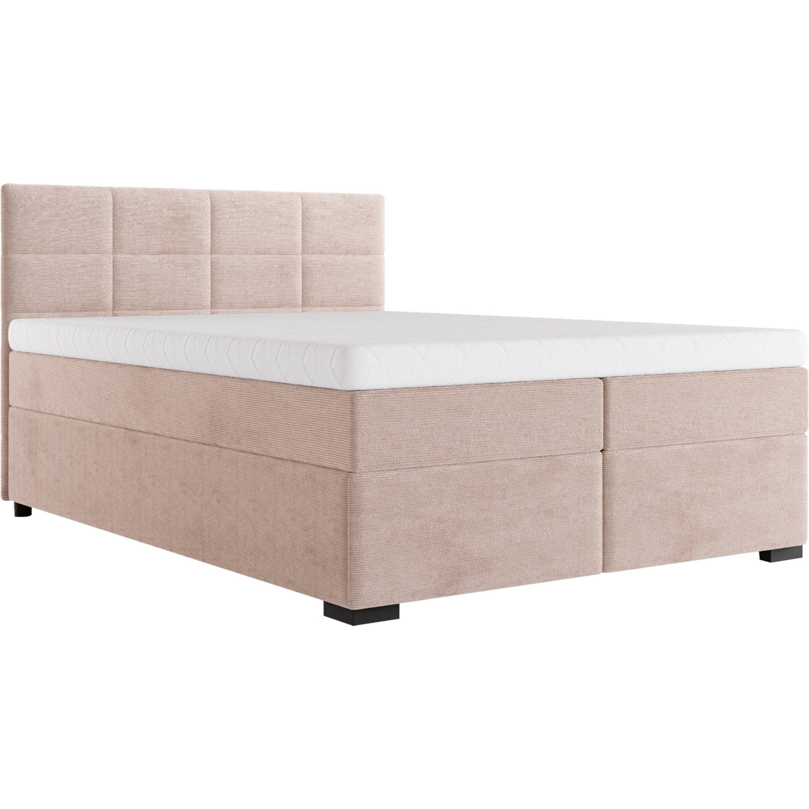 Boxspringbett Coma Cord beige 140 x 96 x 204 cm