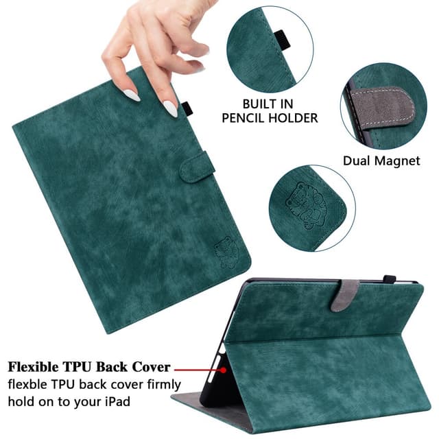 SKALO Lenovo Tab P12 Cute Tiger PU-læder Flip Cover