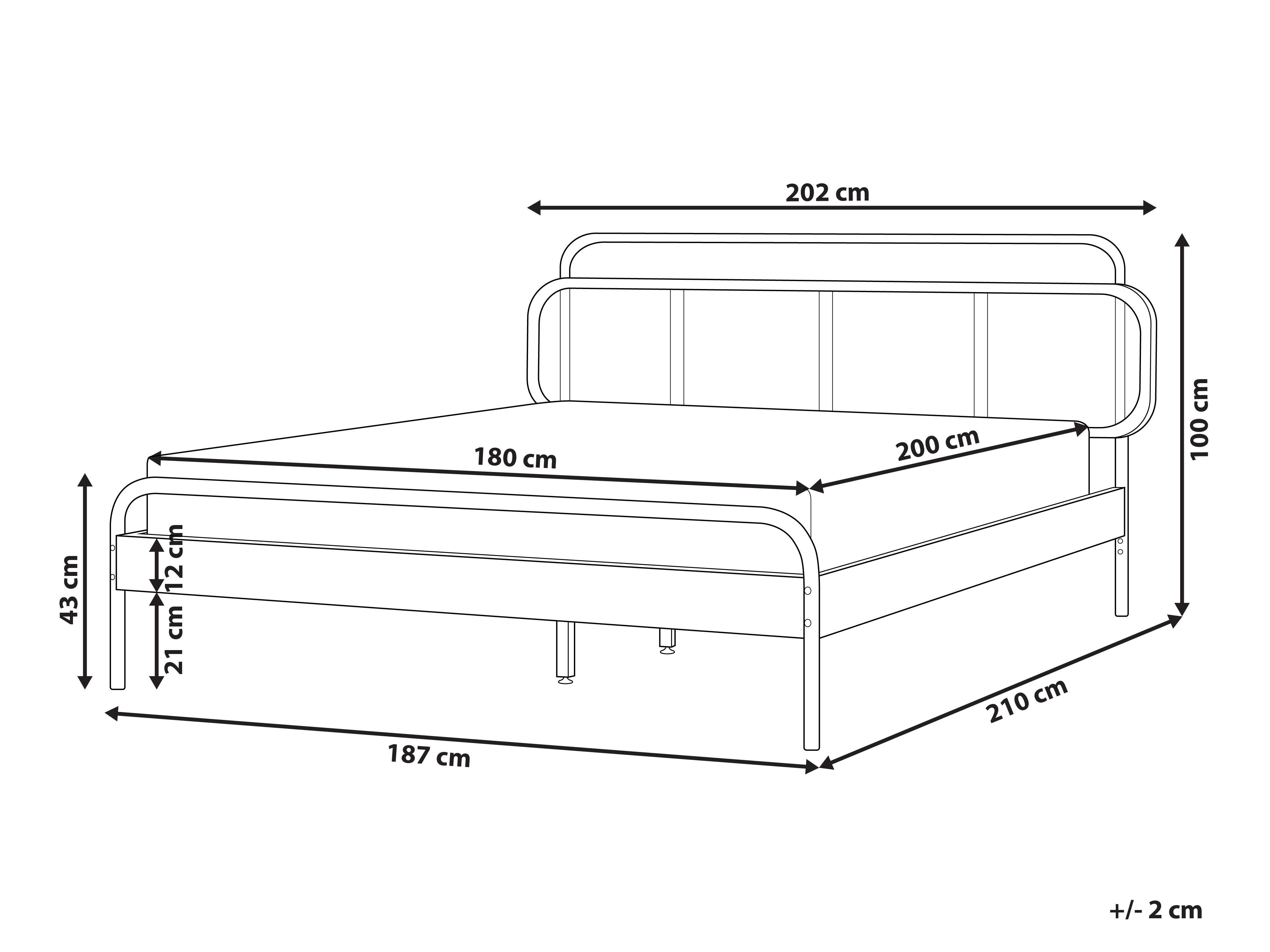 Bed Rotan BOUSSICOURT 180 x 200 cm Donkerbruin