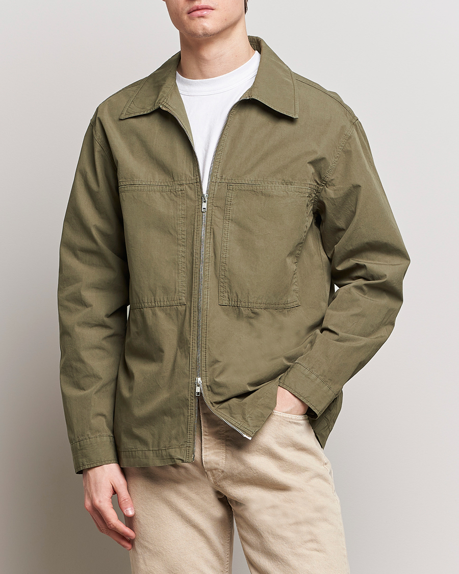 NN07 Isak Full Zip Shirt Jacket Capers Green