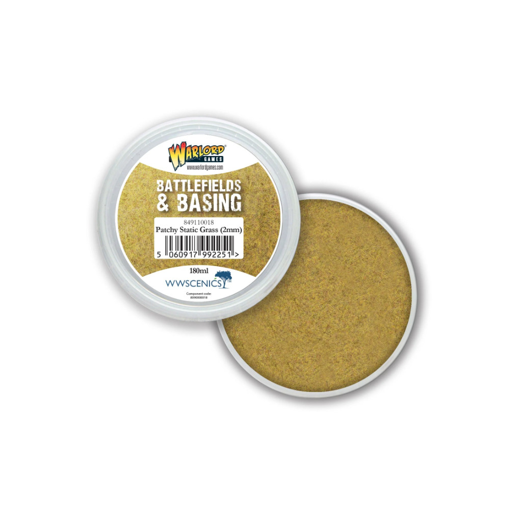 Warlord - Battlefields & Basing: Patchy 2mm Static Grass (180ml)