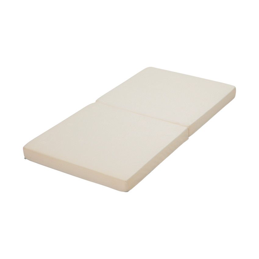 Matelas de voyage pliant 60 x 120 cm - Blanc - Ecru