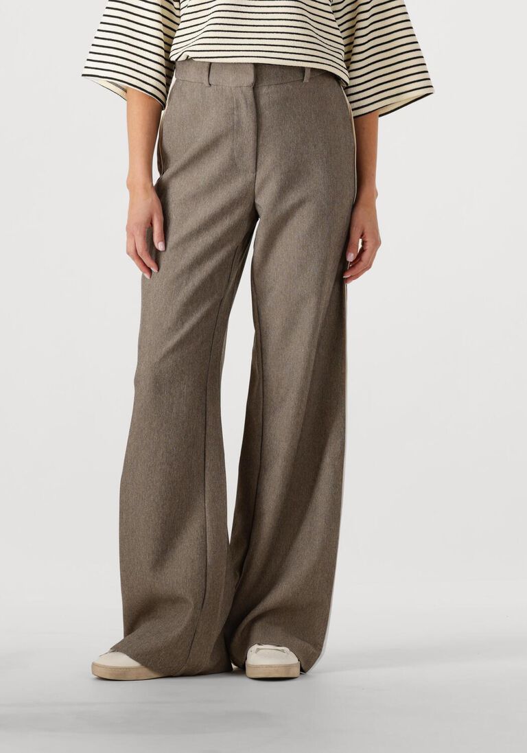 beige co'couture pantalon nanacc piping wide ll pant
