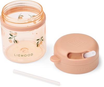 LIEWOOD Pavia Tritan Sugerørkopp 280 ml, Peach/Sea Shell