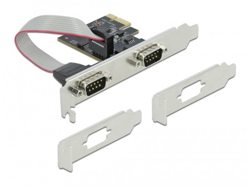 Delock PCI-Express-Karte 90001 2x Seriell / RS-232 PCIe-Schnittstellenerweiterungskarte: 2x RS-232