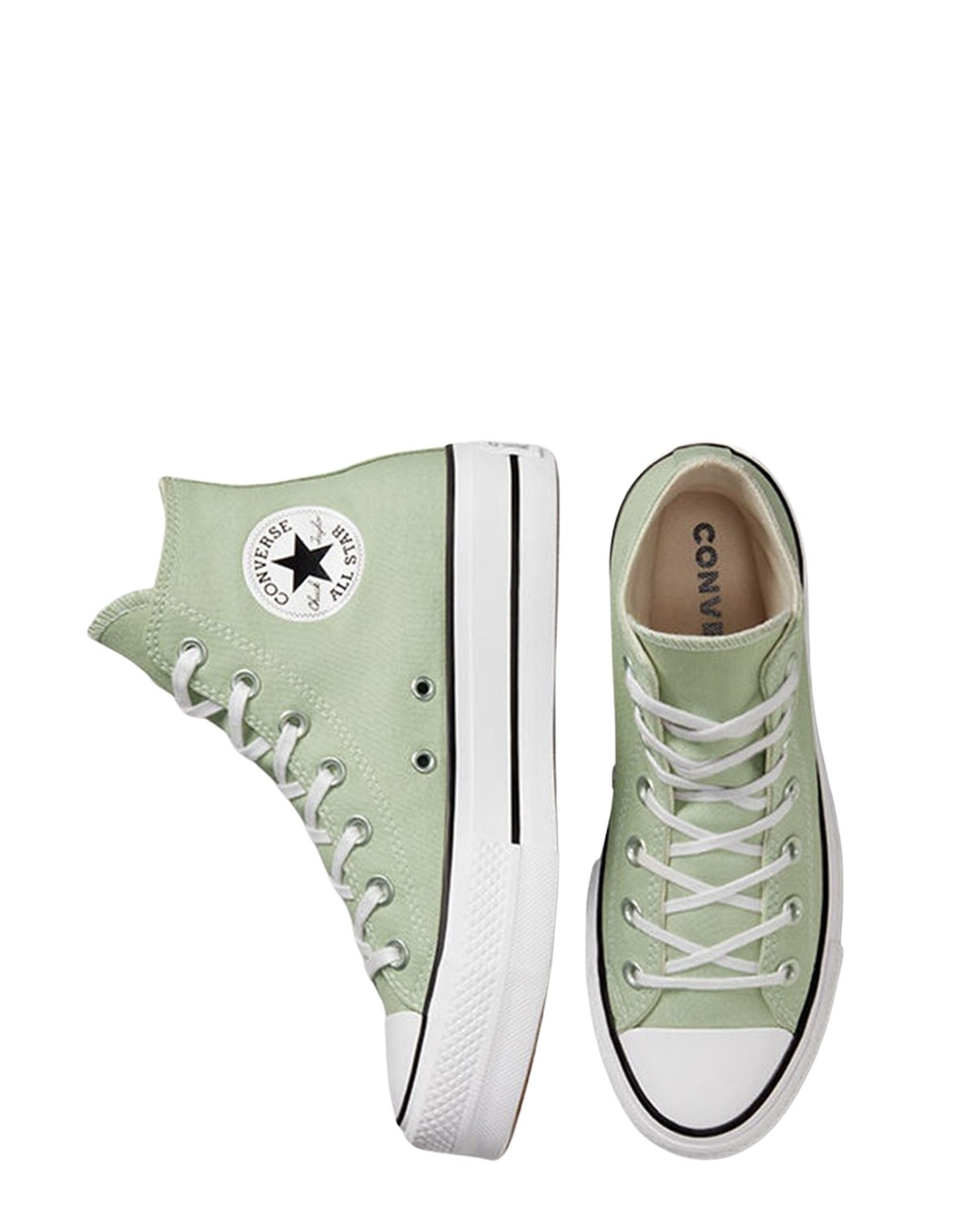 converse Sneakers compensées Femme ctas lift hi Vert