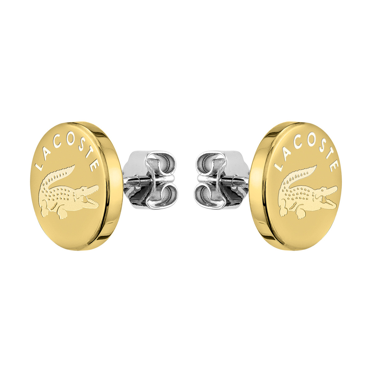 Boucles d'oreilles LACOSTE acier doré