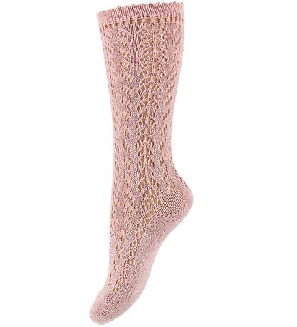 Condor Kniestrümpfe - Strick - Pink m. Glitzer