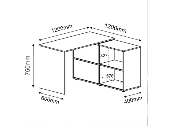 Bureau d'angle panneaux de fibres blanc ANGUS