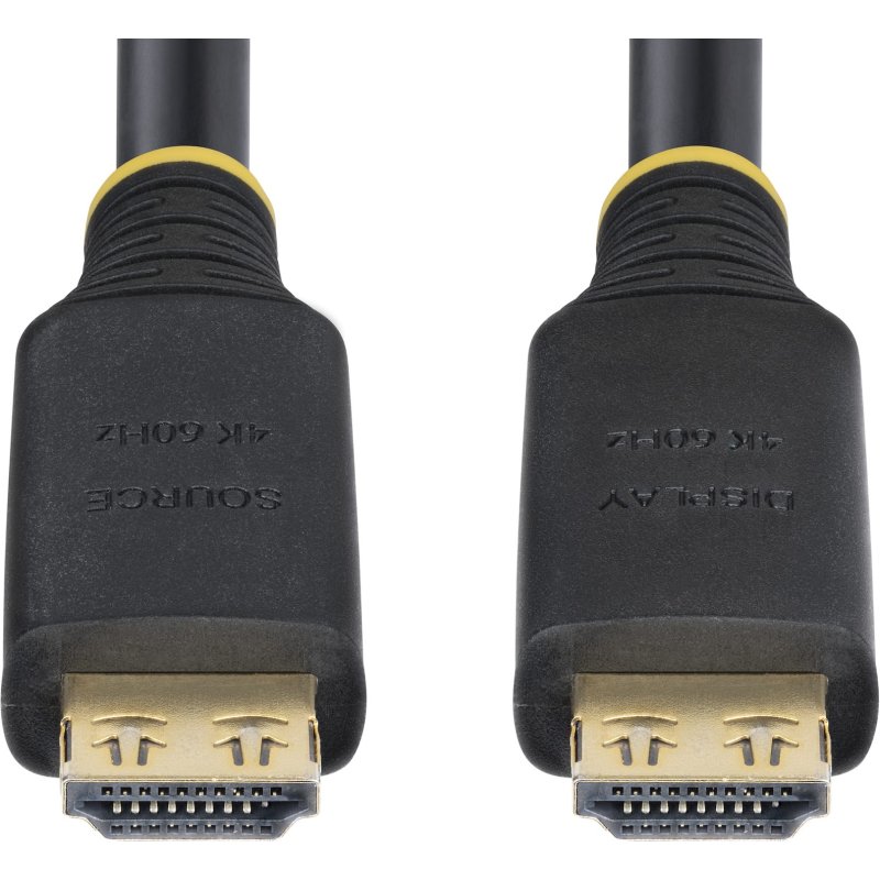 StarTech.com Câble HDMI Haute Vitesse de 15 m avec Connecteurs à Verrouillage, 4K 60 Hz/1440p 144 Hz, HDR10/HDCP 2.2/ARC, 18 Gbps, Câble UHD HDMI pour Téléviseur/Moniteur/Écran, Gaine TPE
