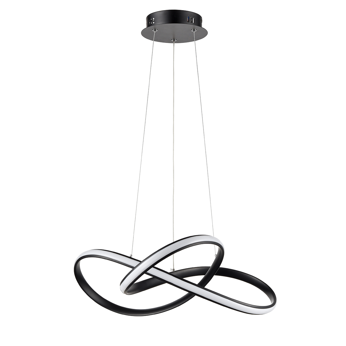 Luca Bessoni LED-Pendelleuchte - schwarz-weiß - Ø 55 cm
