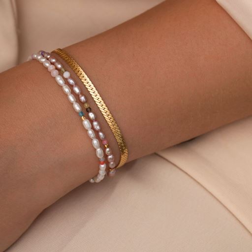 Stine A Snake Armbånd, Guld, 21 cm