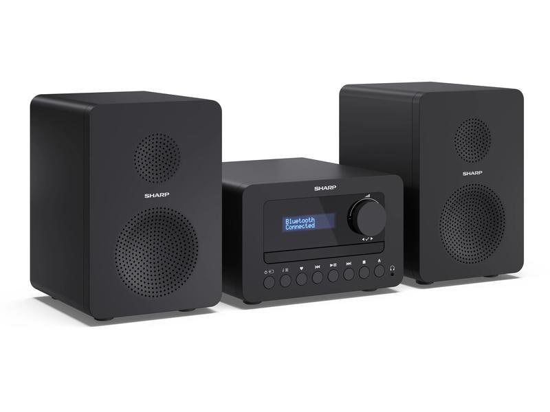Sharp Micro-HiFi Anlage XL-B520D – Schwarz Hi-Fi-Micro-System mit DAB /FM-Tuner und Bluetooth