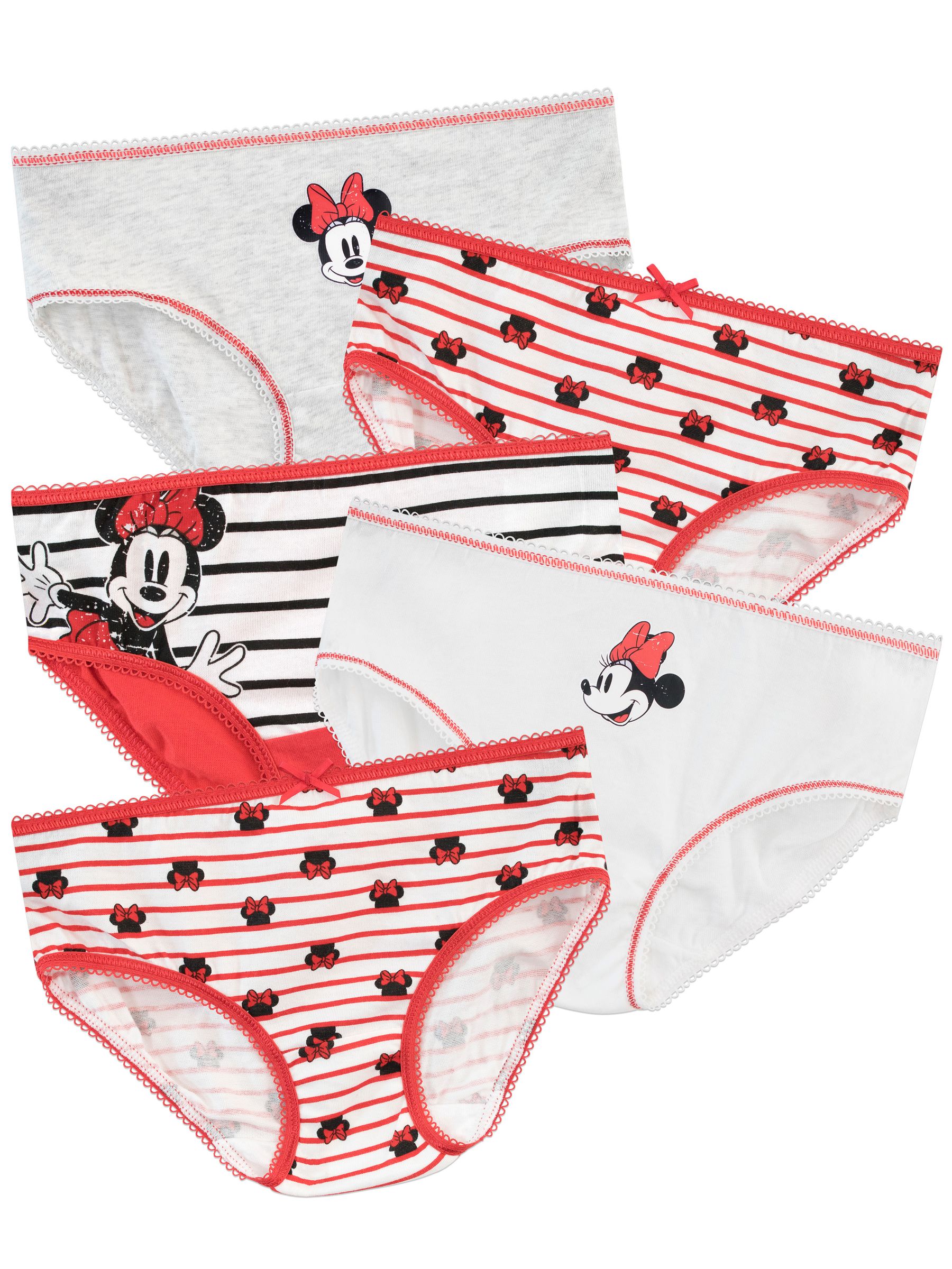 Character Minnie Mouse 100% Cotton Briefs 5 Pack